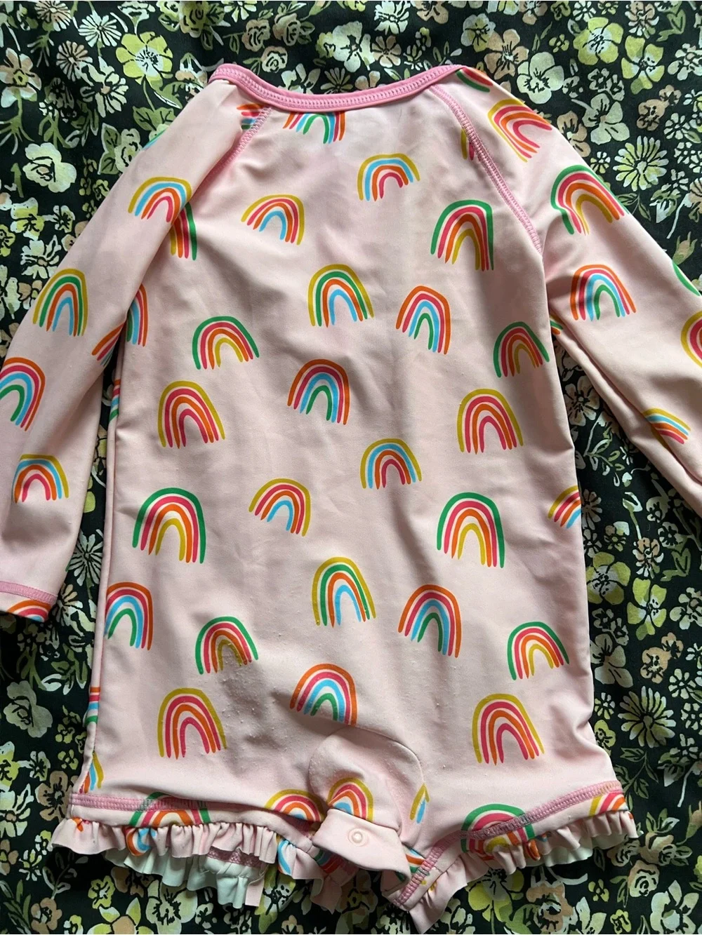 Mudpie Rainbow Long Sleeve One Piece Bathing Suit